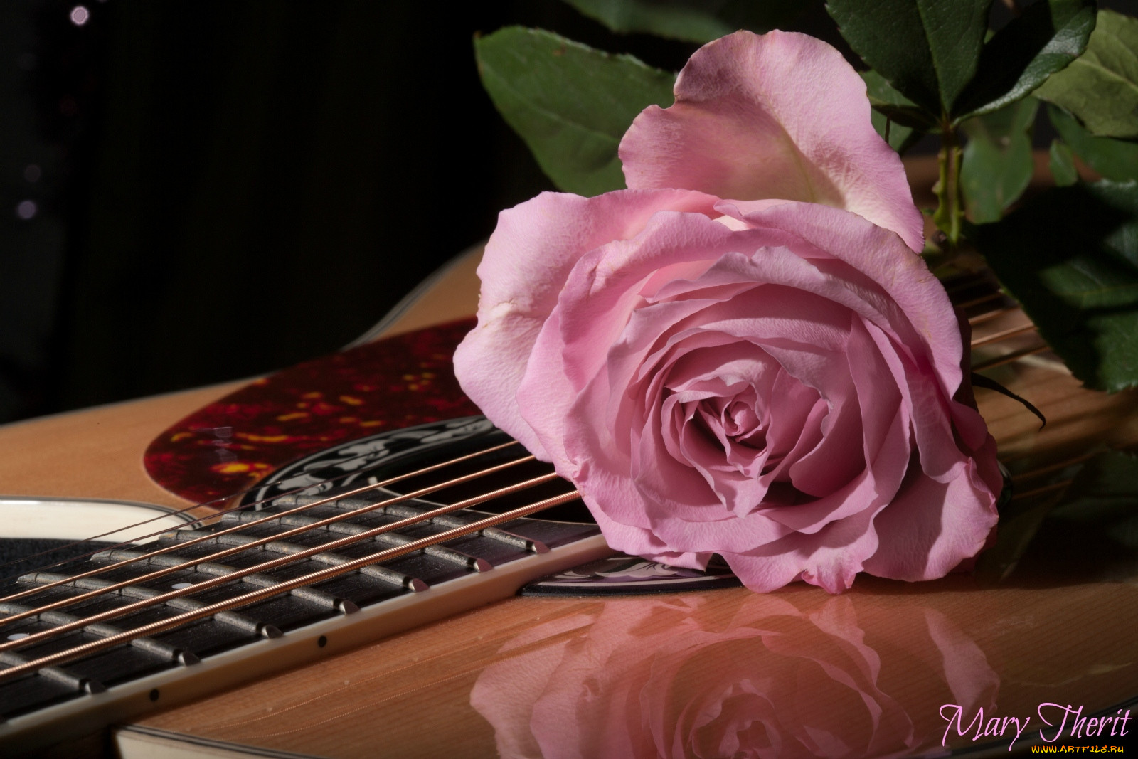 Романс очаровательные. Гитара в цветах. Гитара и букет цветов. Красивая гитара с цветами.